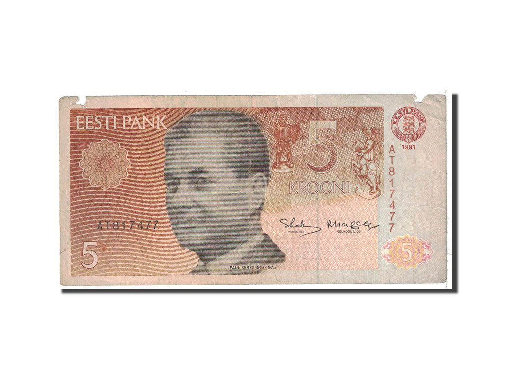 Banknote, Estonia, 5 Krooni, 1991, Undated, KM:71a, F(12-15)