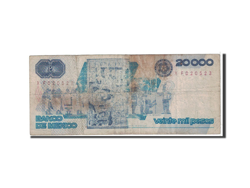 Mexico, 20,000 Pesos, 1987, 1987-02-24, KM:91b, VG(8-10)