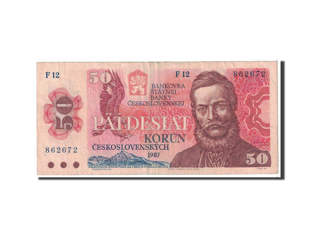 Banknote, Czechoslovakia, 50 Korun, 1987, Undated, KM:96a, VF(30-35)