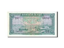 Banknot, Kambodża, 1 Riel, 1956-1975, Undated, KM:4b, AU(55-58)