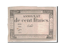Banknot, Francja, 100 Francs, 1795, 1795-01-07, VF(30-35), KM:A78, Lafaurie:173