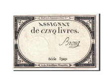 Francia, 5 Livres, 1793, KM:A76, 1793-10-31, EBC+, Lafaurie:171