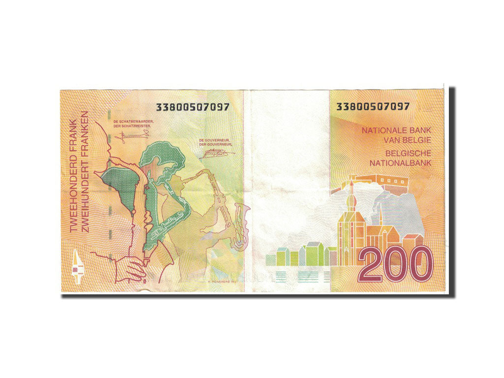 Belgium, 200 Francs, 1995, KM:148, AU(50-53)