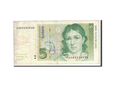 Billete, 5 Deutsche Mark, 1991, ALEMANIA - REPÚBLICA FEDERAL, KM:37