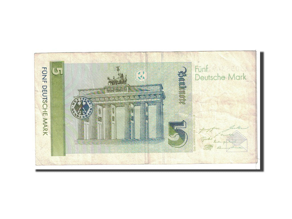 Banknote, GERMANY - FEDERAL REPUBLIC, 5 Deutsche Mark, 1991, 1991-08-01, KM:37