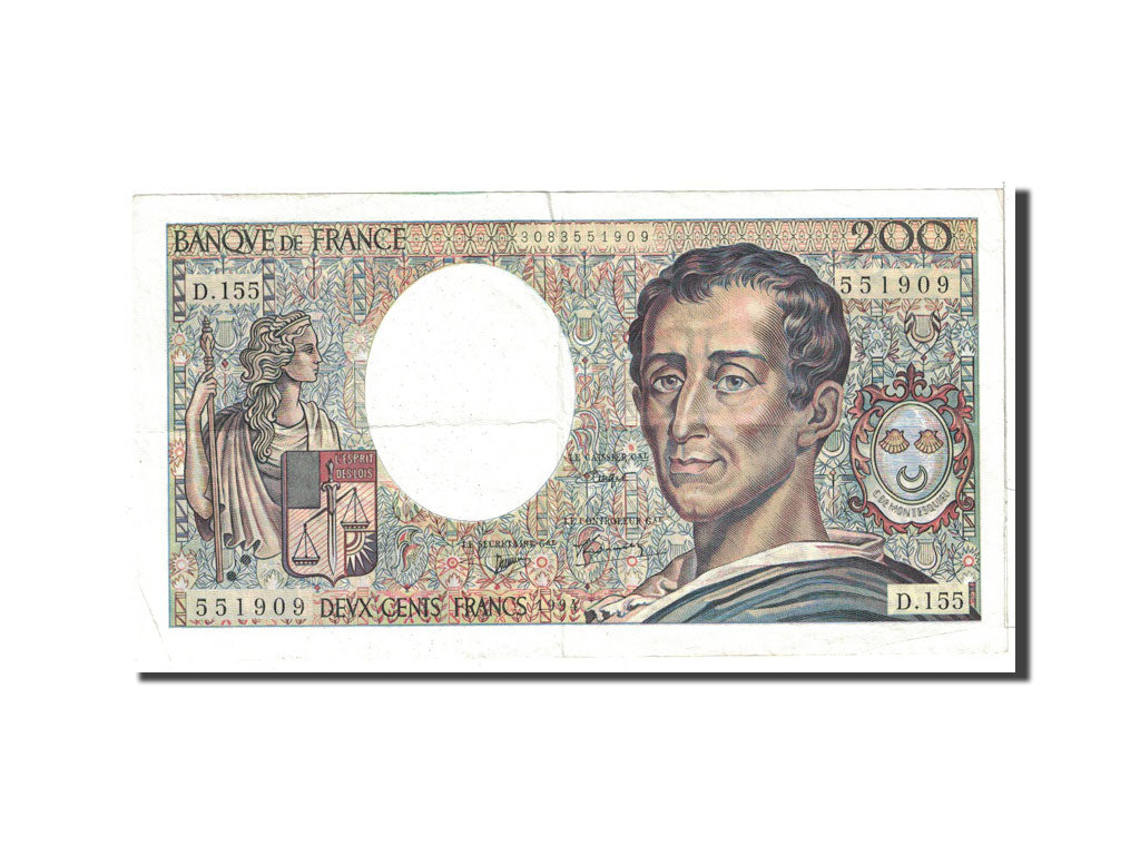 France, 200 Francs, 1994, KM:155f, AU(50-53), Fayette:70.2