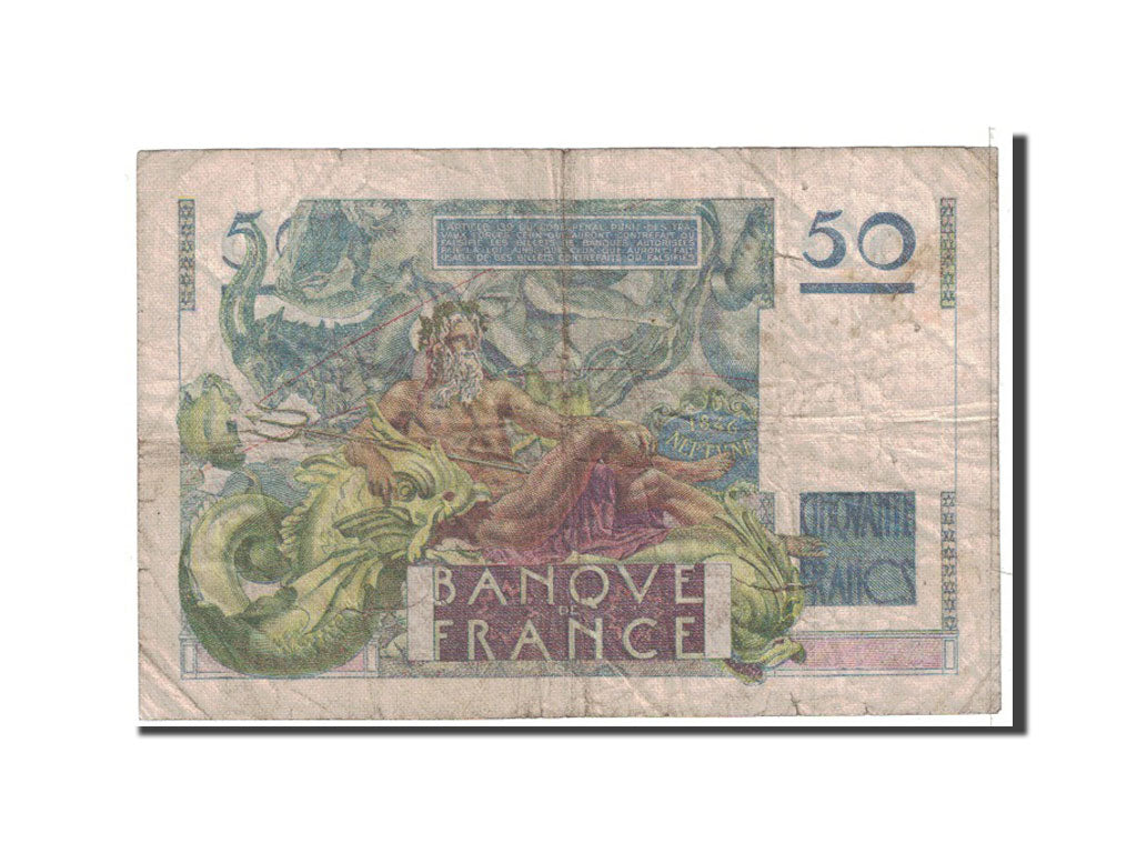 France, 50 Francs, 1947, KM:127b, 1947-03-20, VF(20-25), Fayette:20.7