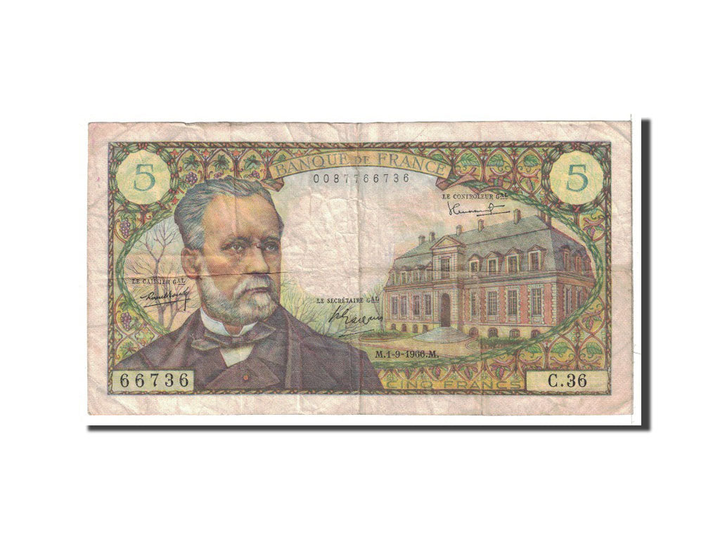 France, 5 Francs, 1966, KM:146a, 1966-09-01, VF(20-25), Fayette:61.3