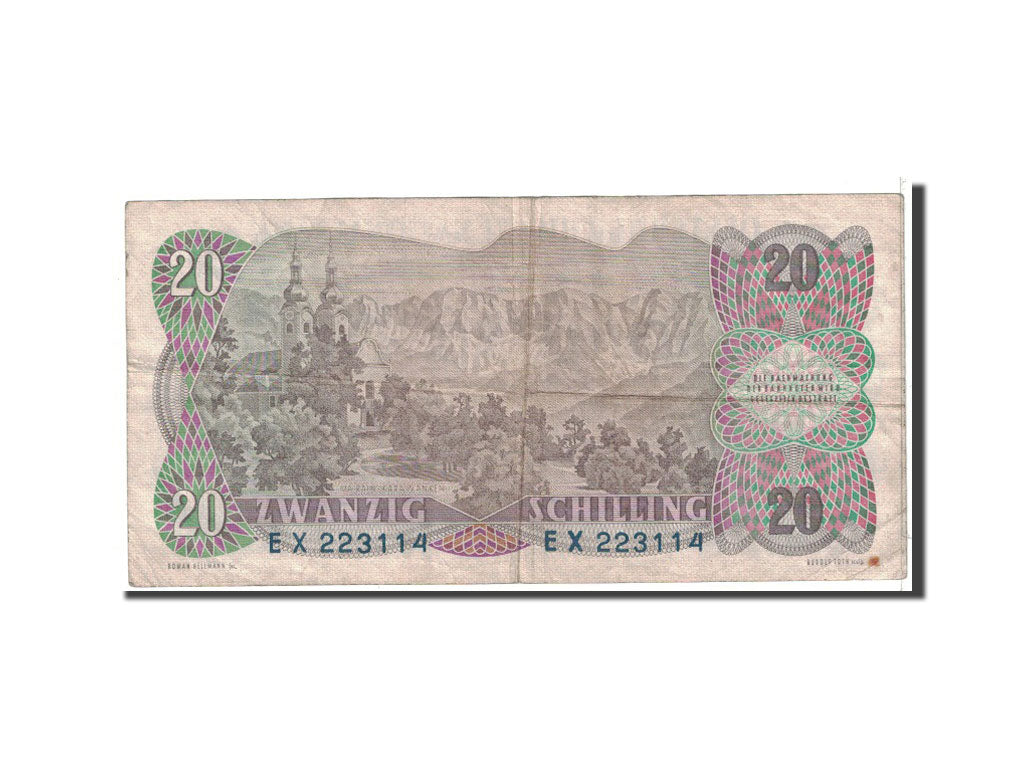 Banknote, Austria, 20 Schilling, 1956, 1956-07-02, KM:136a, VF(30-35)
