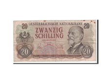 Banconote, Austria, 20 Schilling, 1956, KM:136a, 1956-07-02, MB+