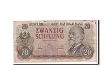 Banknote, Austria, 20 Schilling, 1956, 1956-07-02, KM:136a, VF(30-35)