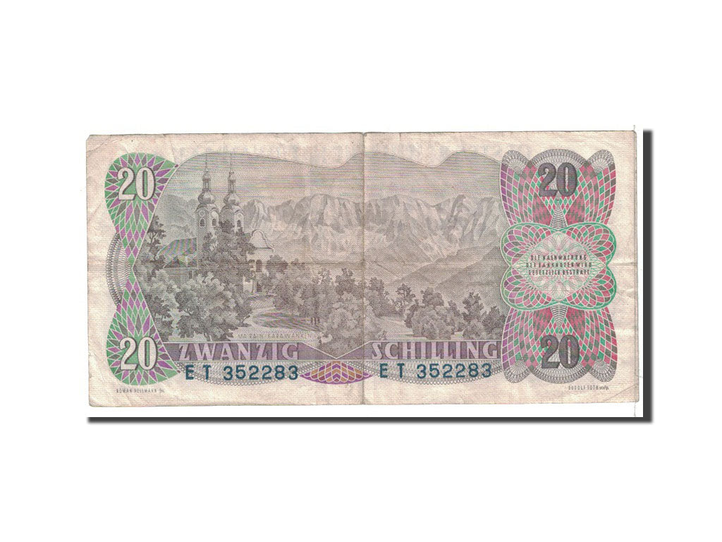 Banknote, Austria, 20 Schilling, 1956, 1956-07-02, KM:136a, EF(40-45)