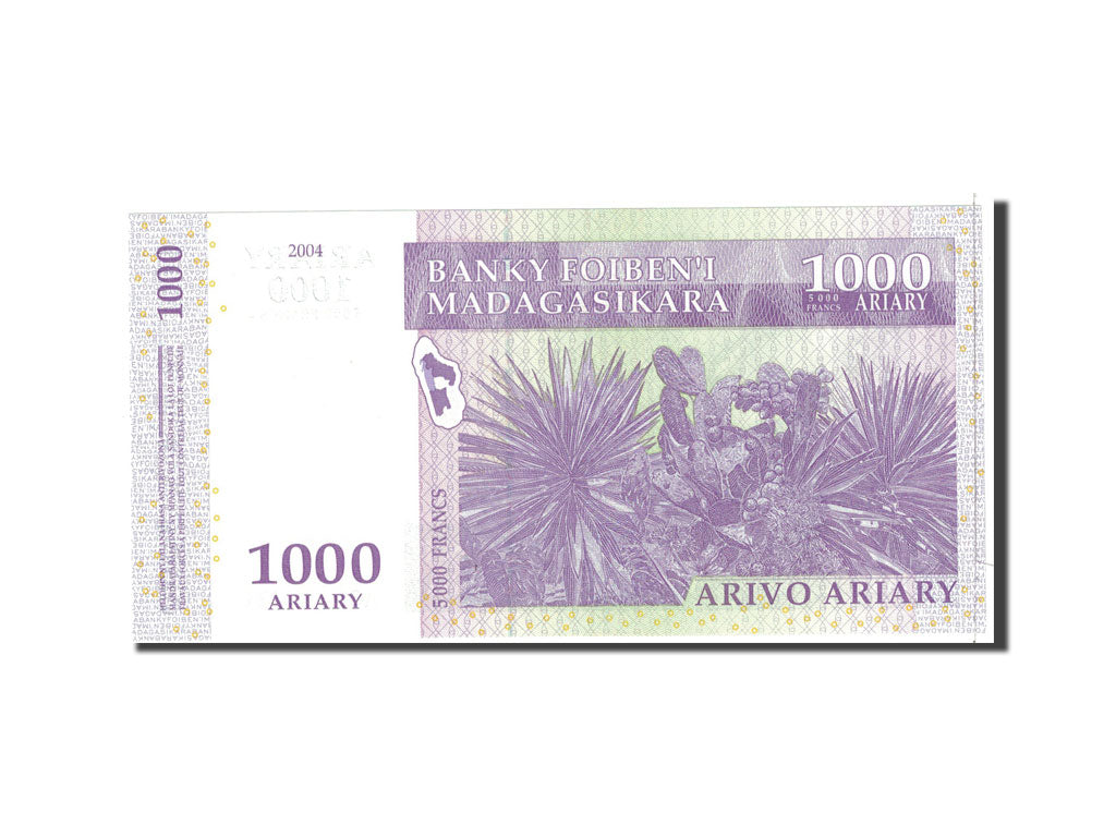 Geldschein, Madagascar, 1000 Ariary, 2004, Undated, KM:89b, UNZ
