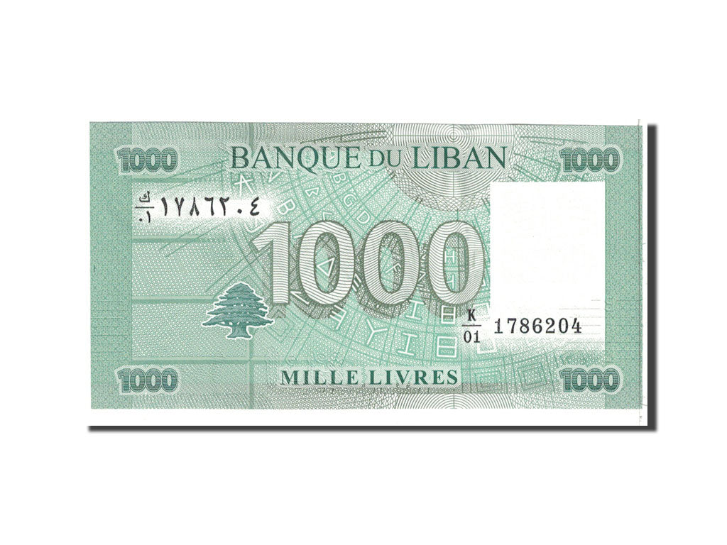 Banknote, Lebanon, 1000 Livres, 2011, Undated, KM:90, UNC(65-70)