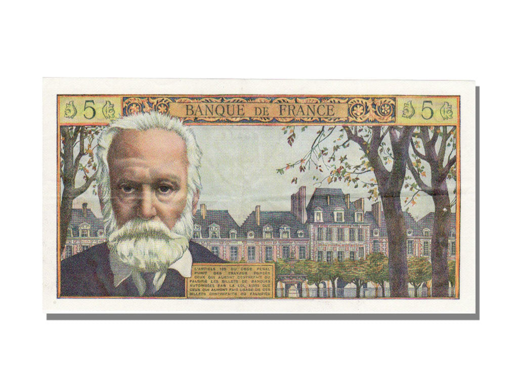 Biljet, Frankrijk, 5 Nouveaux Francs, 5 NF 1959-1965 ''Victor Hugo'', 1959