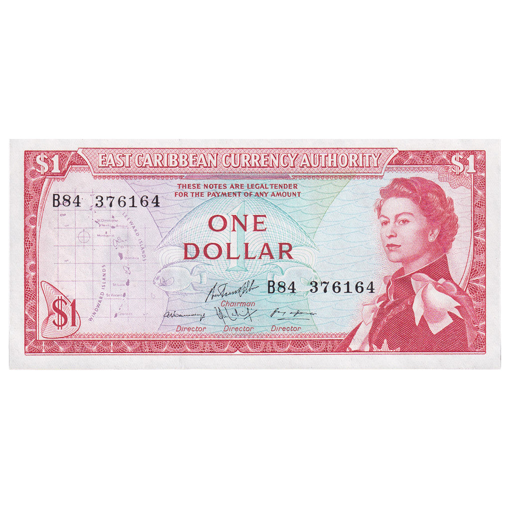 Banknote, East Caribbean States, 1 Dollar, KM:13f, UNC(65-70)