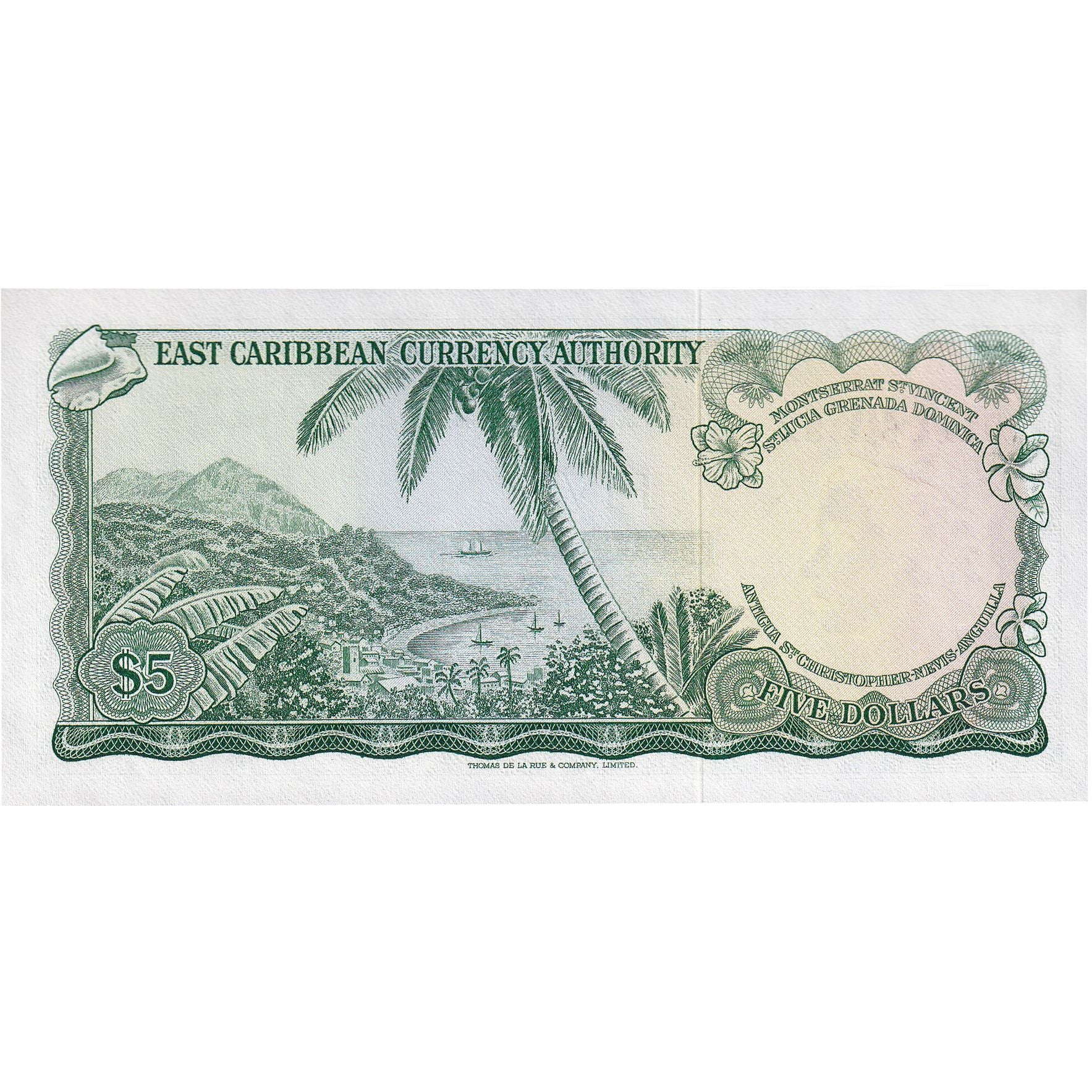 Banknote, East Caribbean States, 5 Dollars, Undated (1965), KM:14h, UNC(65-70)