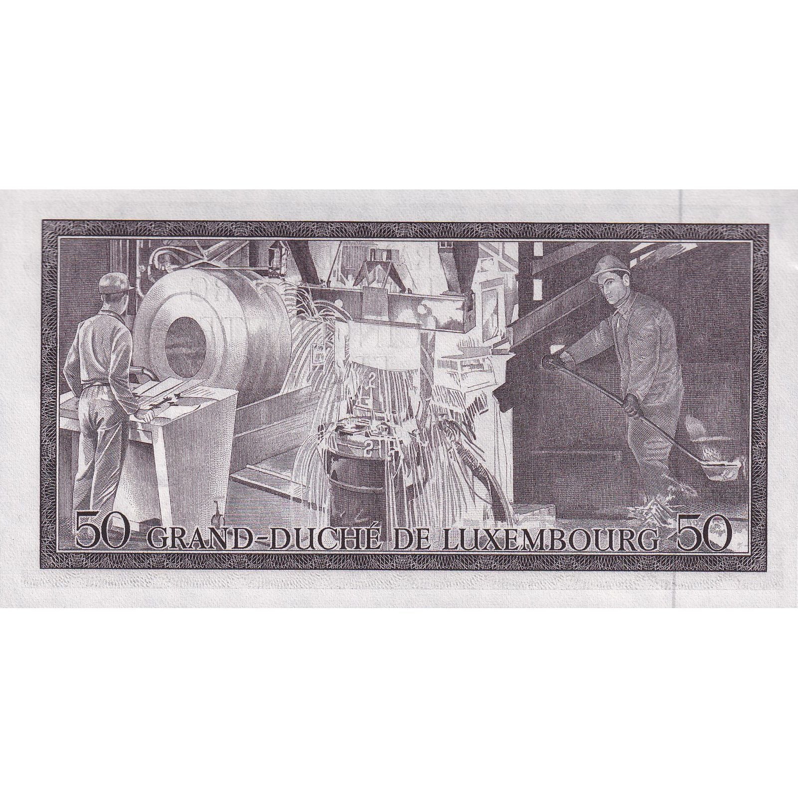 Banknote, Luxembourg, 50 Francs, 1972, 1972-08-25, KM:55b, UNC(65-70)