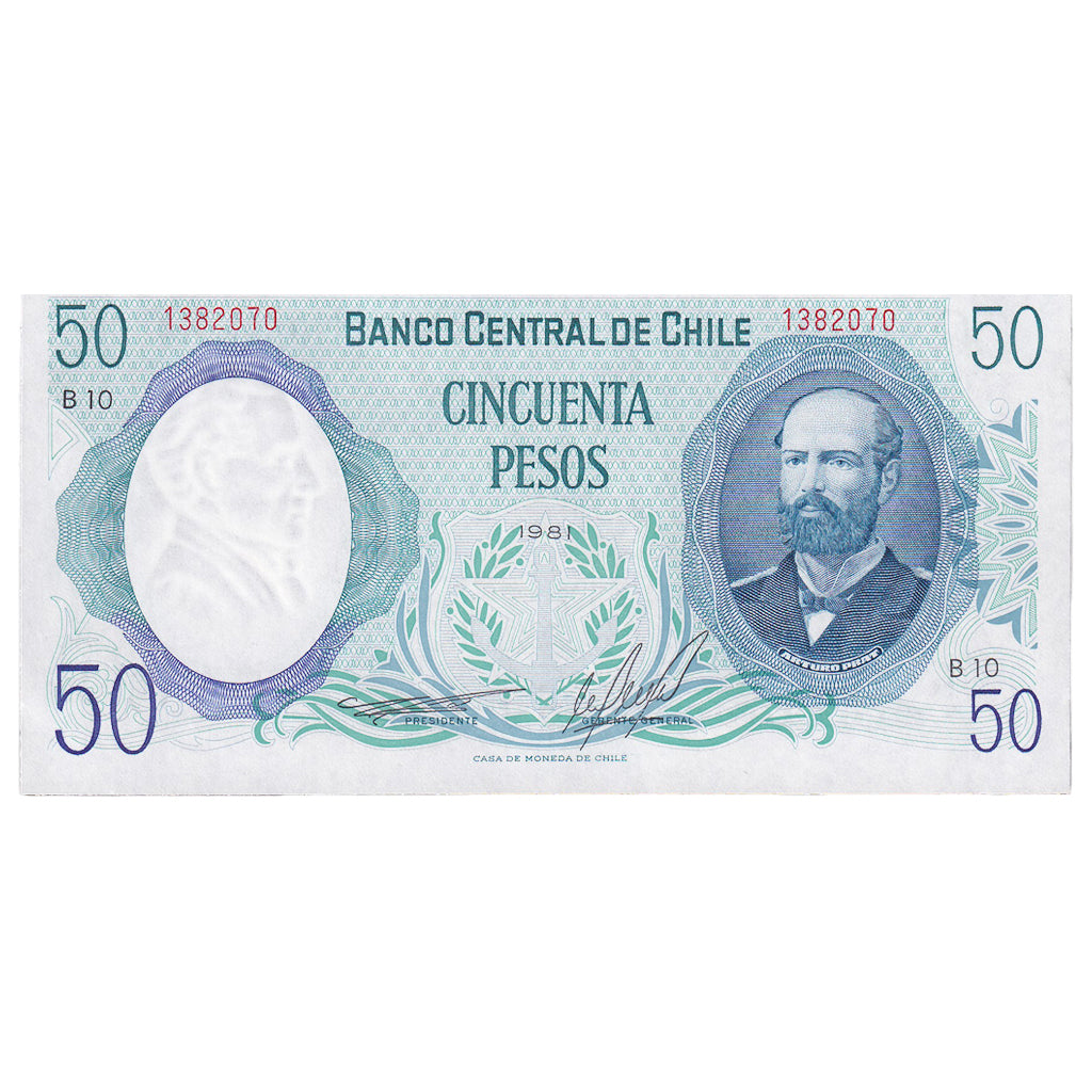 Billet, Chili, 50 Pesos, 1981, 1981, KM:151b, NEUF