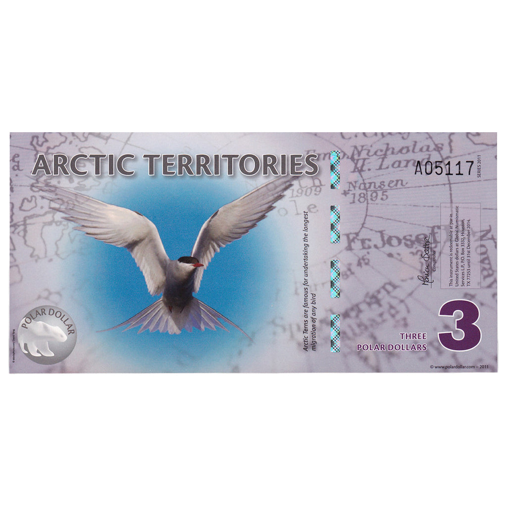 Banknote, United States, Dollar, 2011, 3 DOLLAR ARTIC TERRITORIES, UNC(65-70)