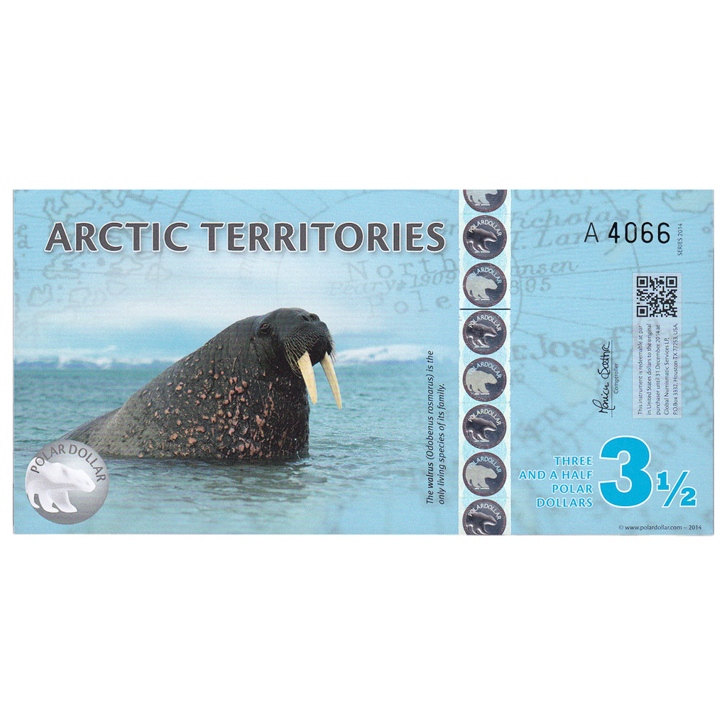 Biljet, Verenigde Staten, Dollar, 2010, 2 DOLLAR ARTIC TERRITORIES, NIEUW
