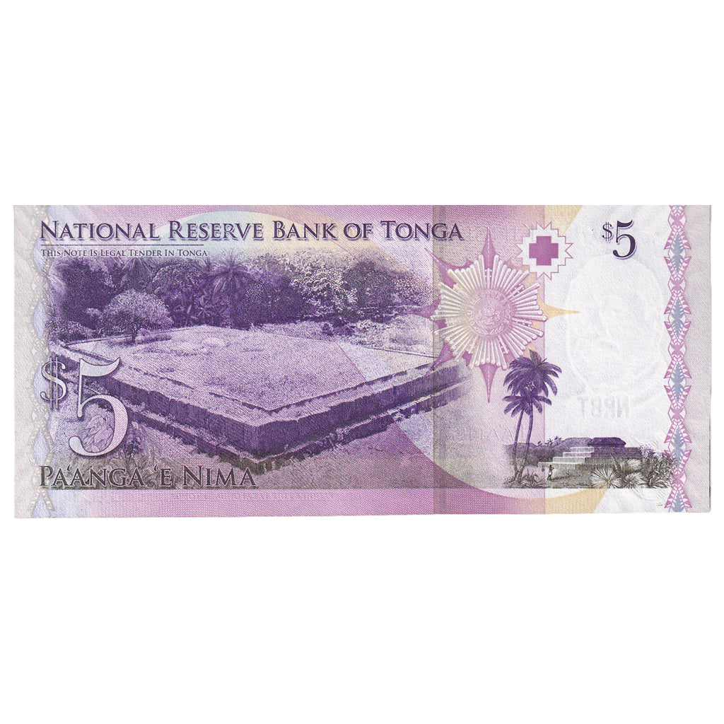 Banknote, Tonga, 5 Pa'anga, 2008, KM:39, UNC(65-70)