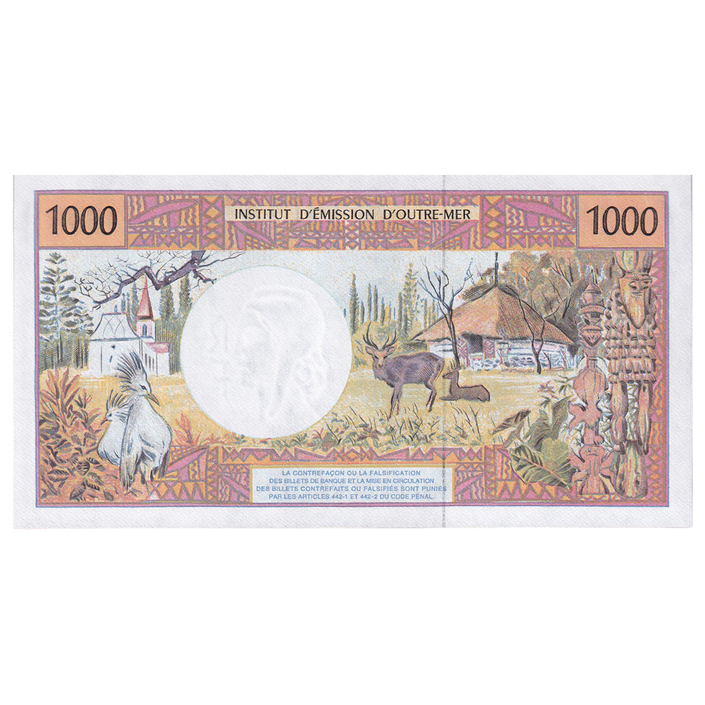 French Pacific Territories, 1000 Francs, Undated (1975), KM:2b, UNC(65-70)