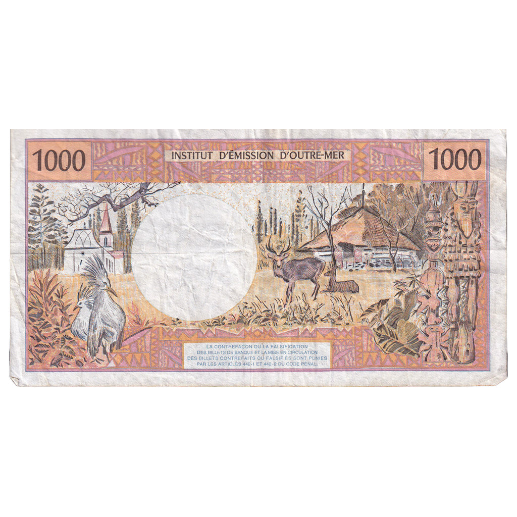 French Pacific Territories, 1000 Francs, 1985, KM:2b, EF(40-45)