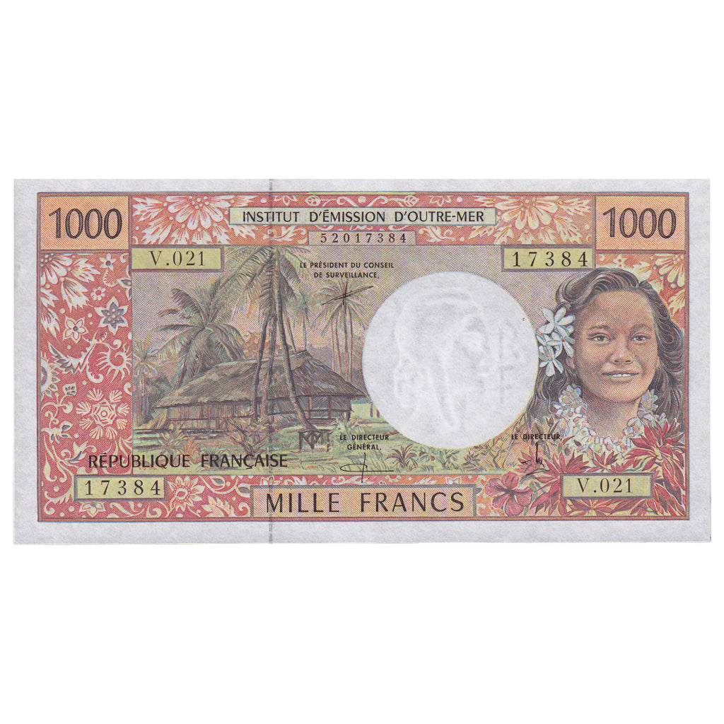 French Pacific Territories, 1000 Francs, 1985, KM:2b, UNC(65-70)