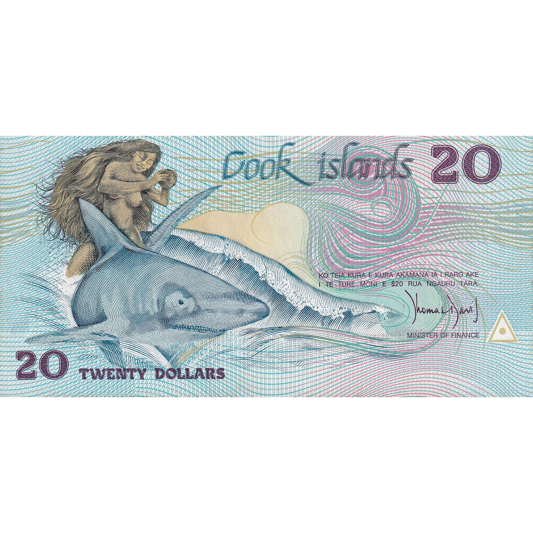 Banknote, Cook Islands, 20 Dollars, Undated (1987), KM:5b, UNC(65-70)