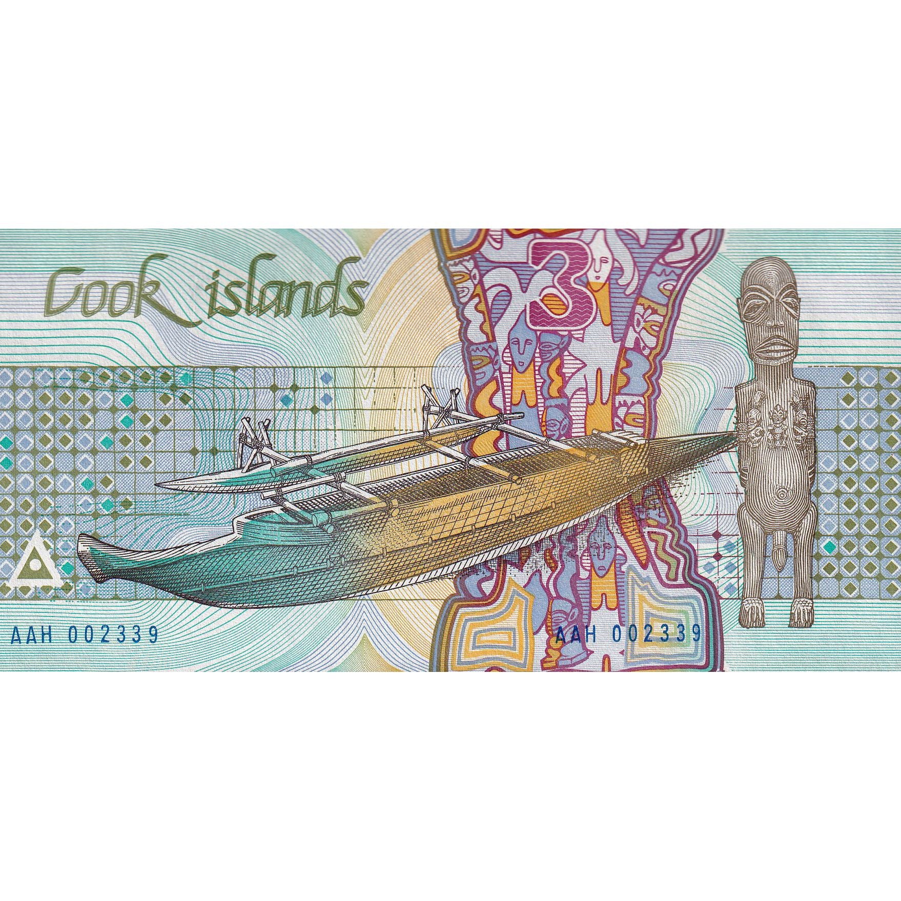 Banknote, Cook Islands, 3 Dollars, Undated (1987), KM:3a, UNC(65-70)