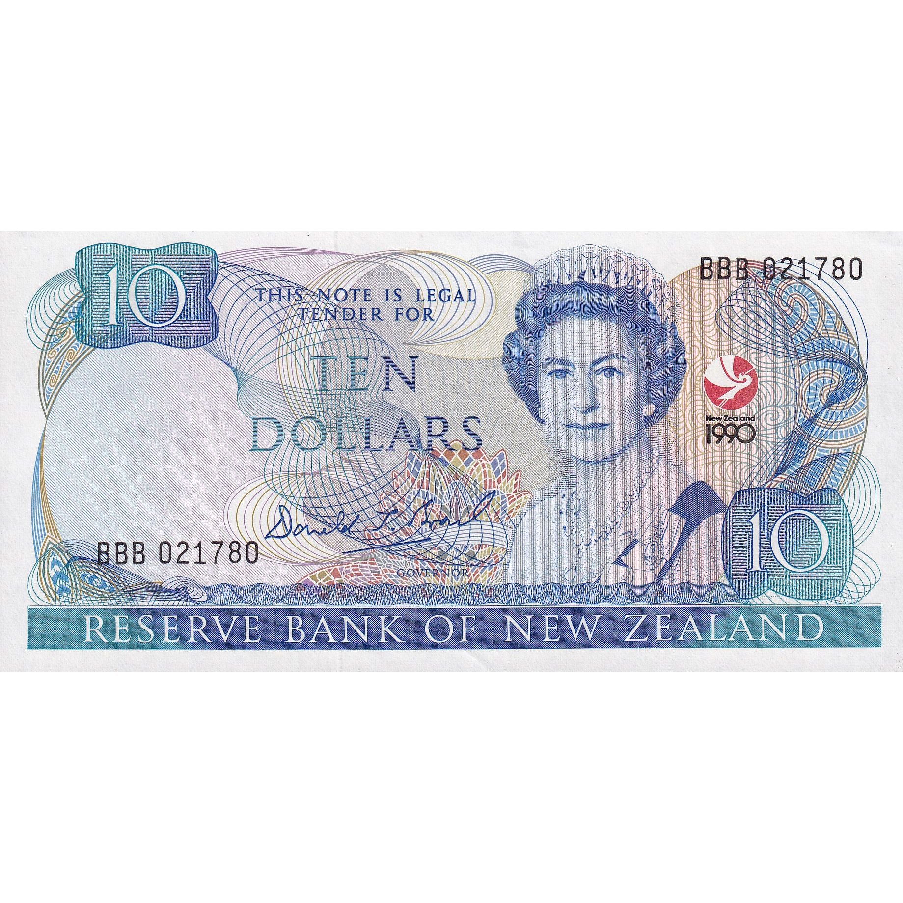 Banknote, New Zealand, 10 Dollars, 1990, 1990, KM:176, UNC(65-70)