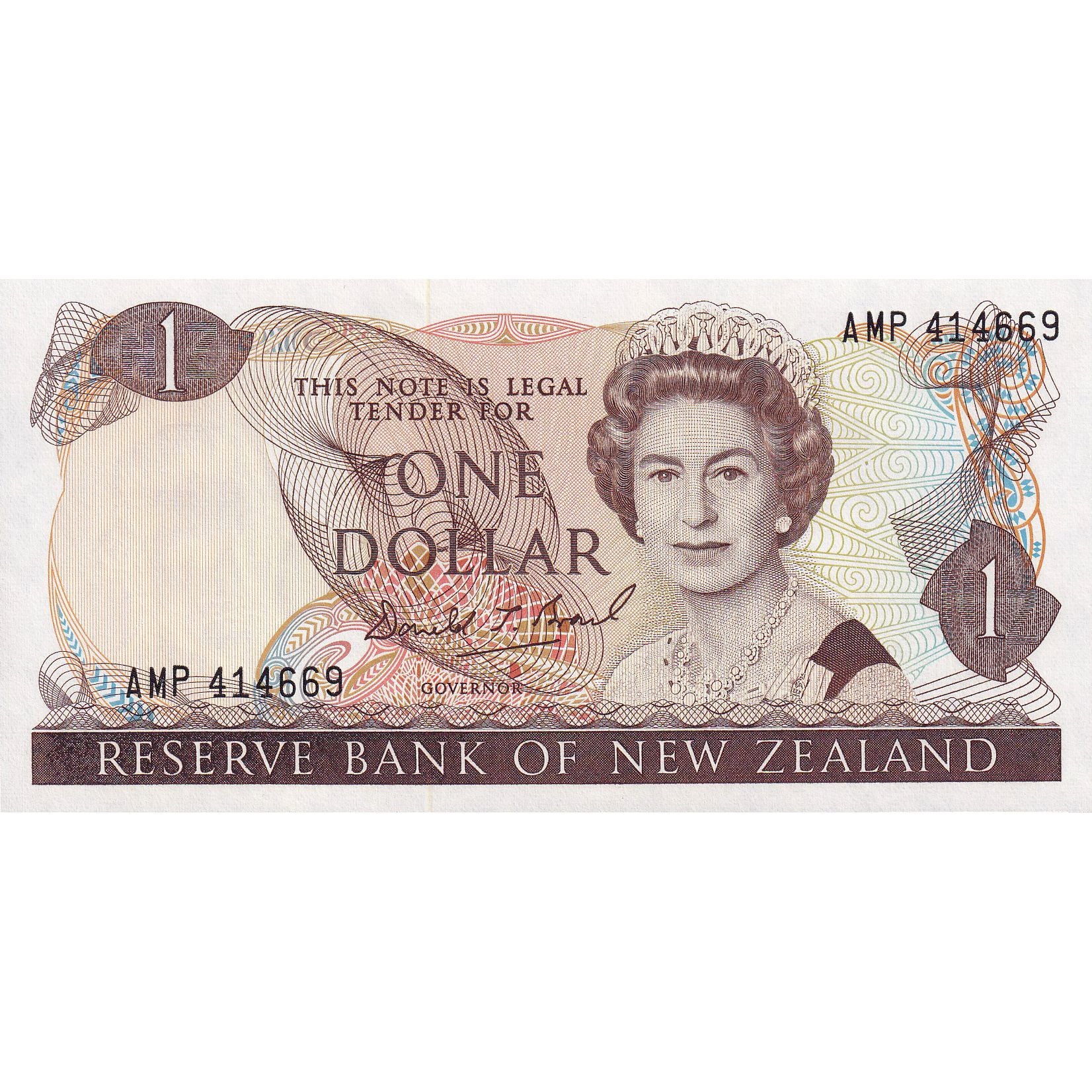 Banknote, New Zealand, 1 Dollar, Undated (1981-92), KM:169c, UNC(65-70)
