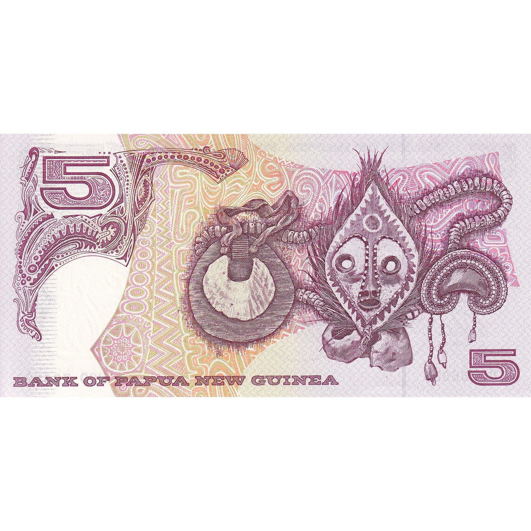 Biljet, Papoea Nieuw Guinea, 5 Kina, 2000, NIEUW