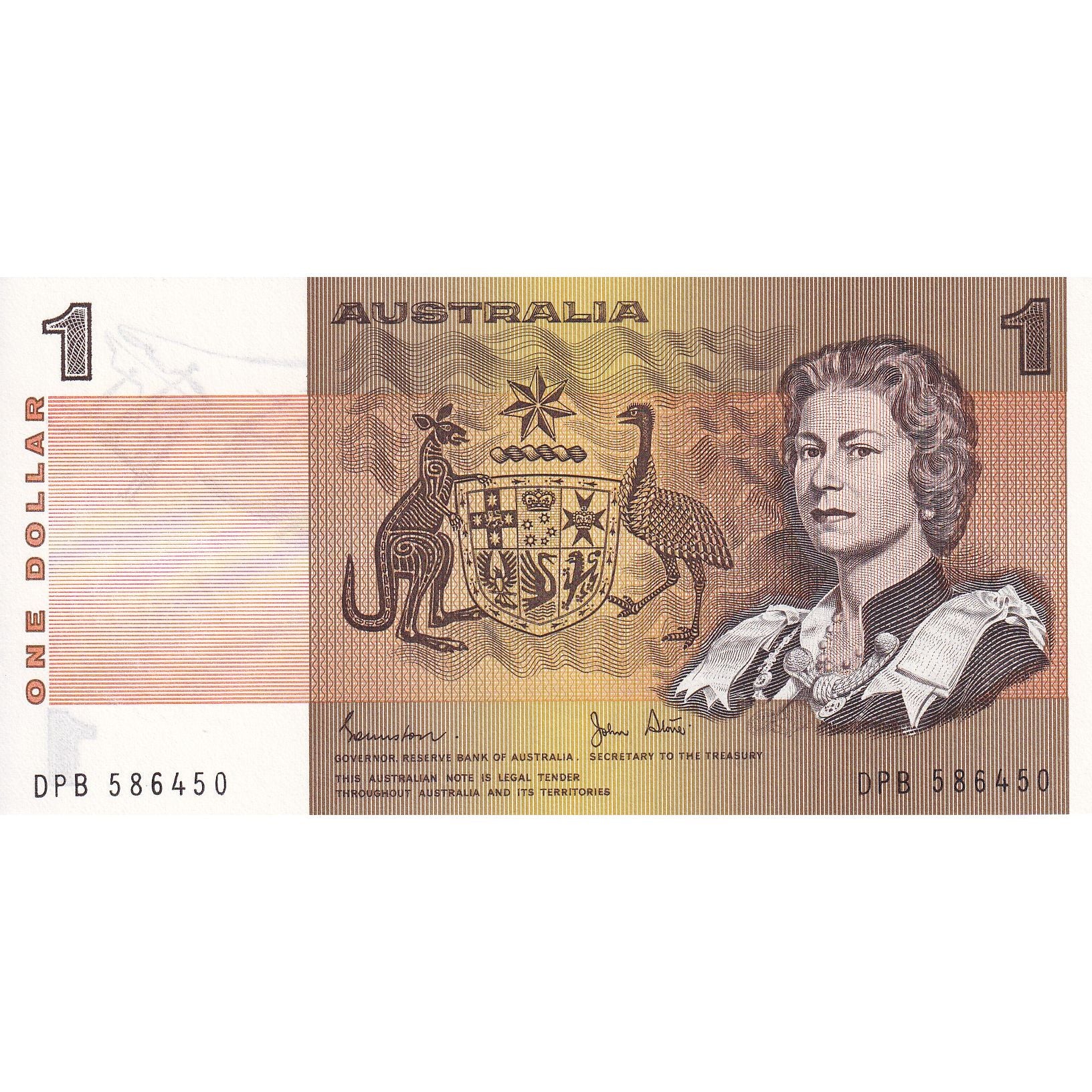 Banknote, Australia, 1 Dollar, KM:37a, AU(55-58)