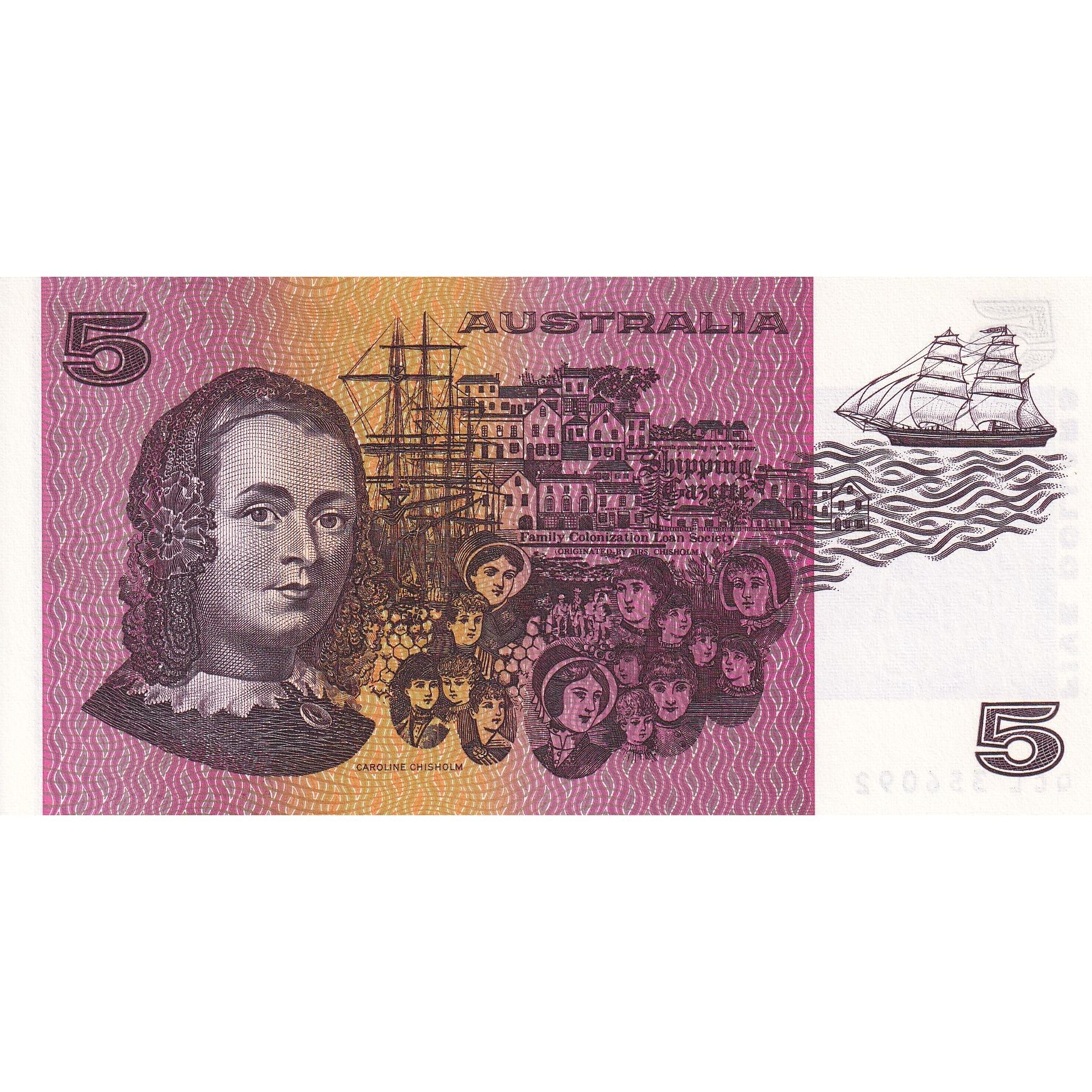 Billet, Australie, 5 Dollars, 1991, NEUF
