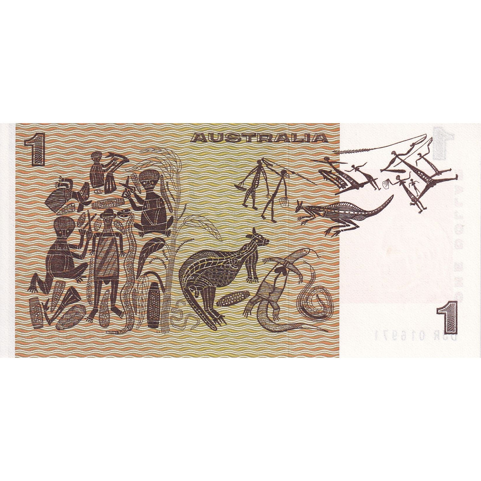 Nota, Austrália, 1 Dollar, KM:37a, AU(55-58)