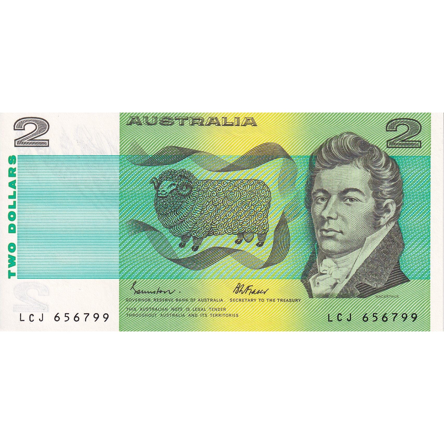 Geldschein, Australien, 2 Dollars, 1985, UNZ