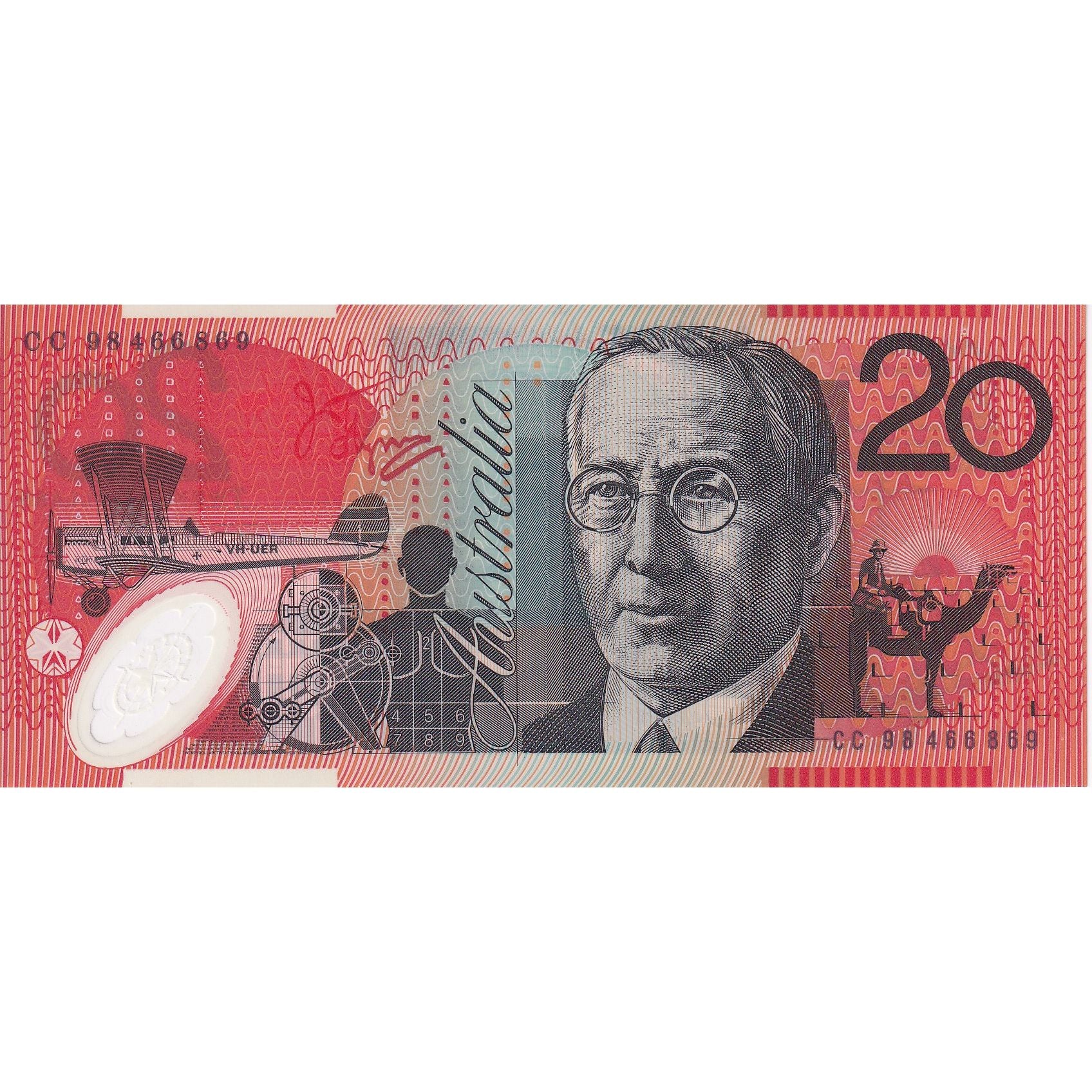 Biljet, Australië, 20 Dollars, 2008, NIEUW