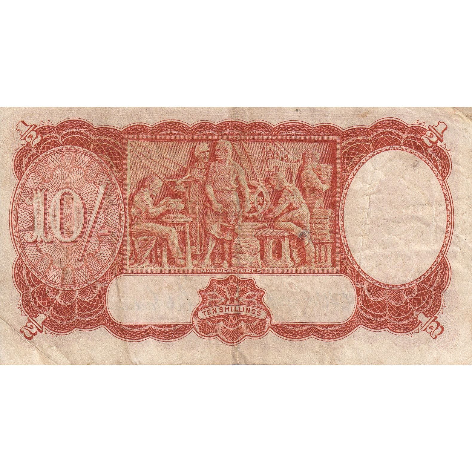 Banconote, Australia, 10 Shillings, 1939-52, KM:25d, 1952, MB+