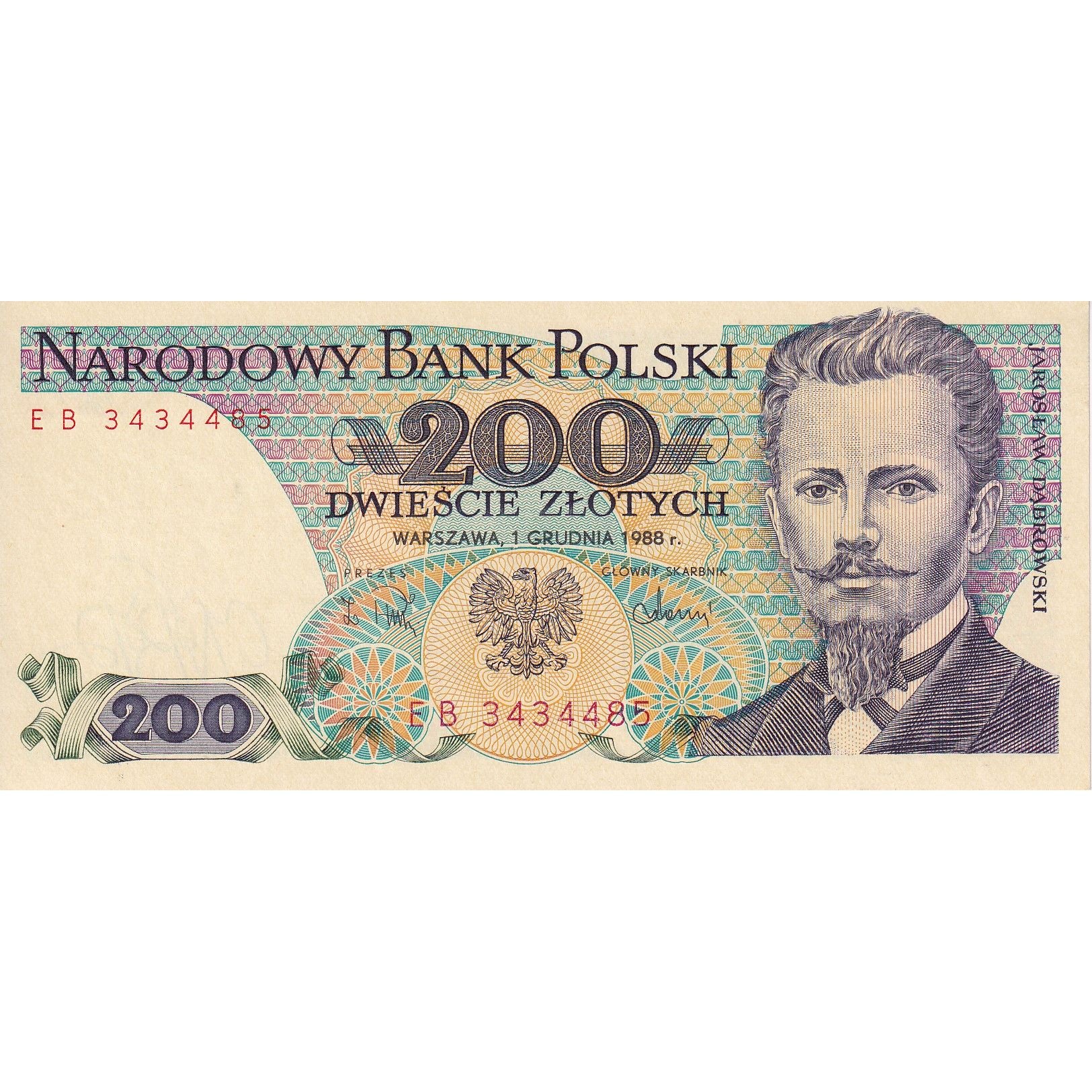 Banknote, Poland, 200 Zlotych, 1986-06-01, KM:144c, UNC(65-70)