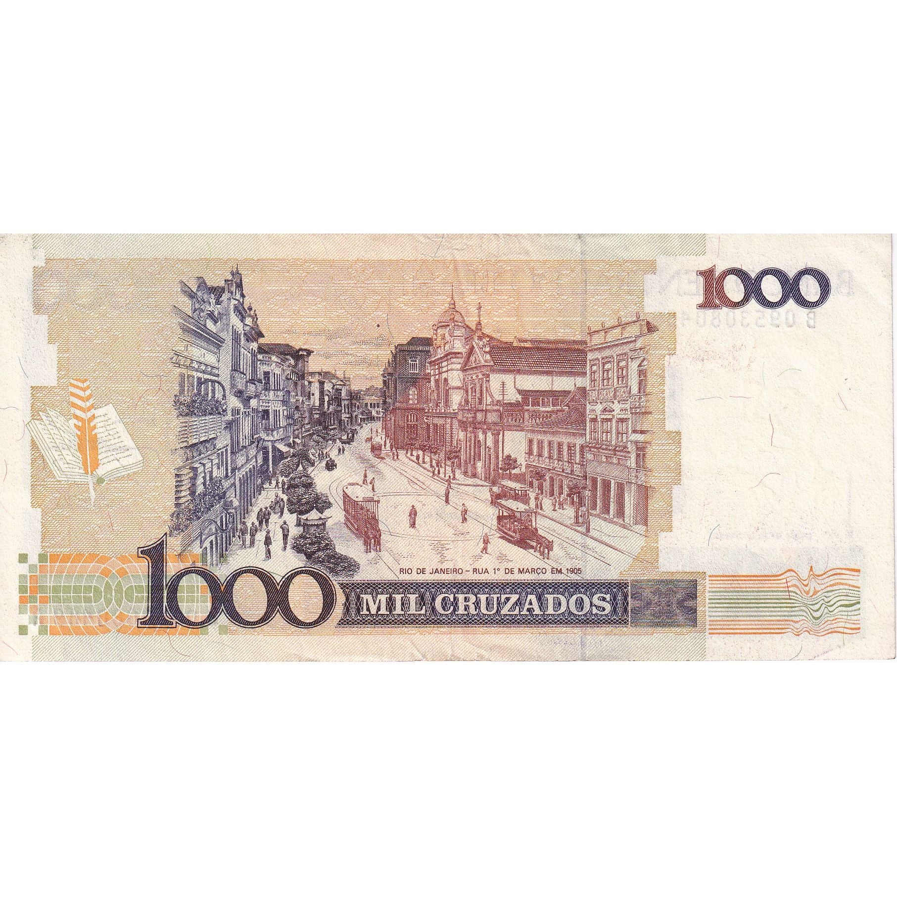 Brasil, 1 Cruzado Novo on 1000 Cruzados, 1987, KM:216b, UNC(63)