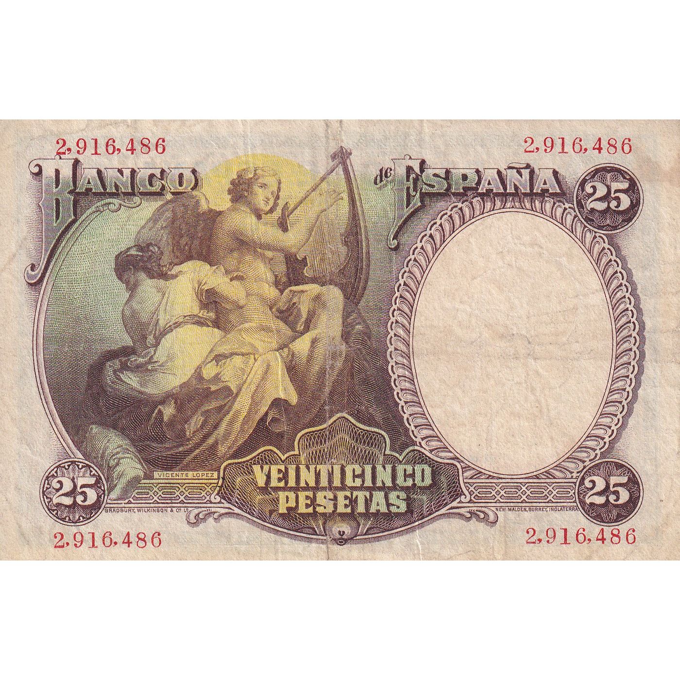 Geldschein, Spanien, 25 Pesetas, 1931, 1931-04-25, S