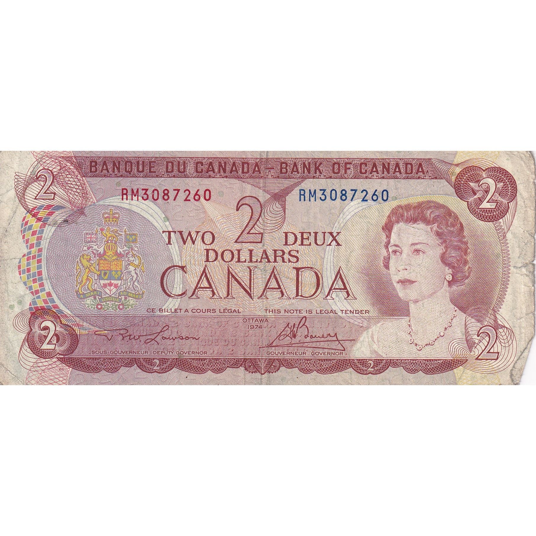 Banknot, Canada, 2 Dollars, 1974, KM:86a, VF(20-25)