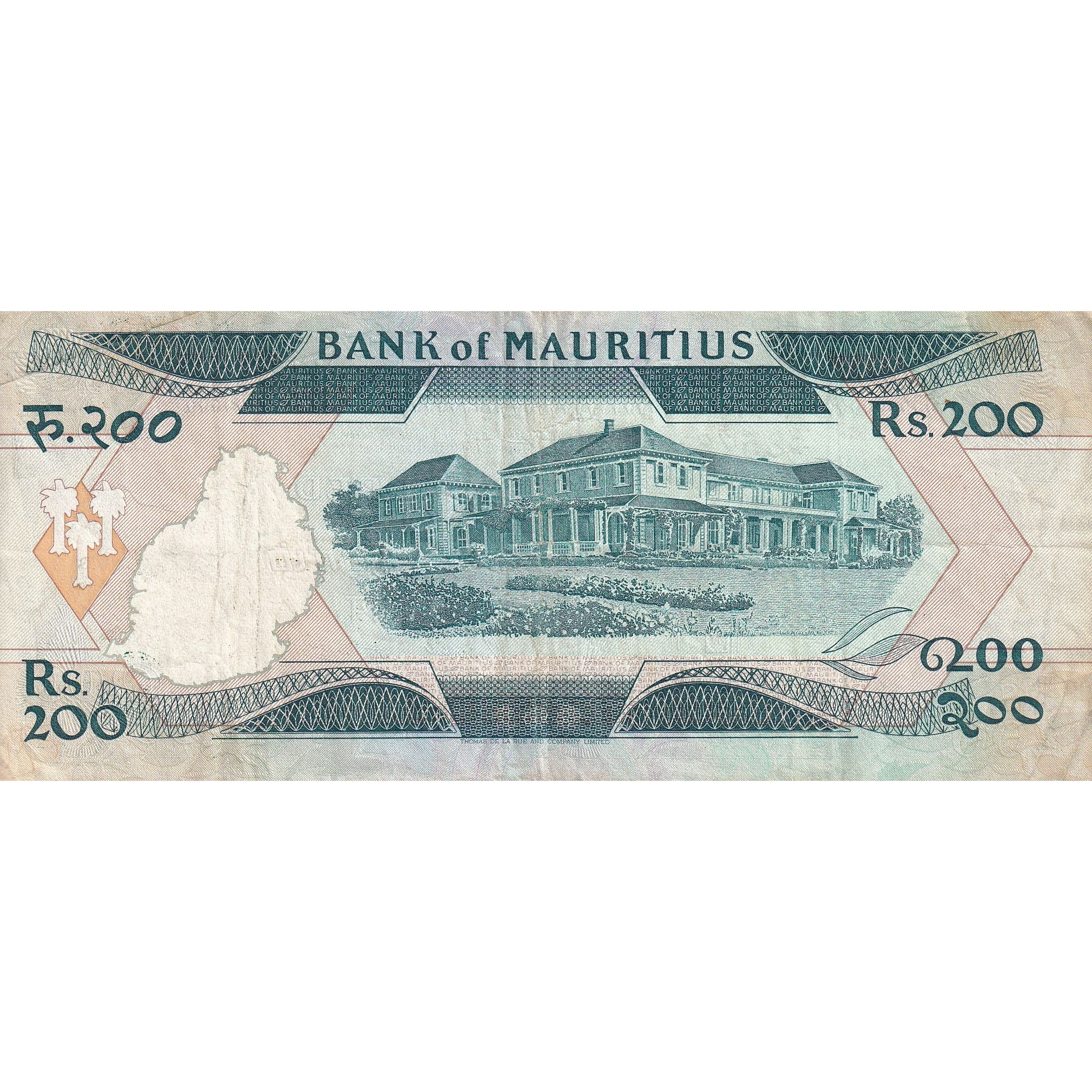 Banknote, Mauritius, 200 Rupees, Undated (1985), KM:39b, VF(30-35)