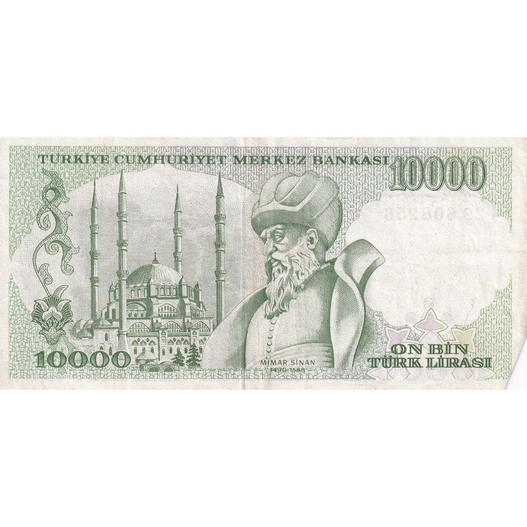 Biljet, Turkije, 10,000 Lira, 1970, UNdated (1970), KM:200, TTB+