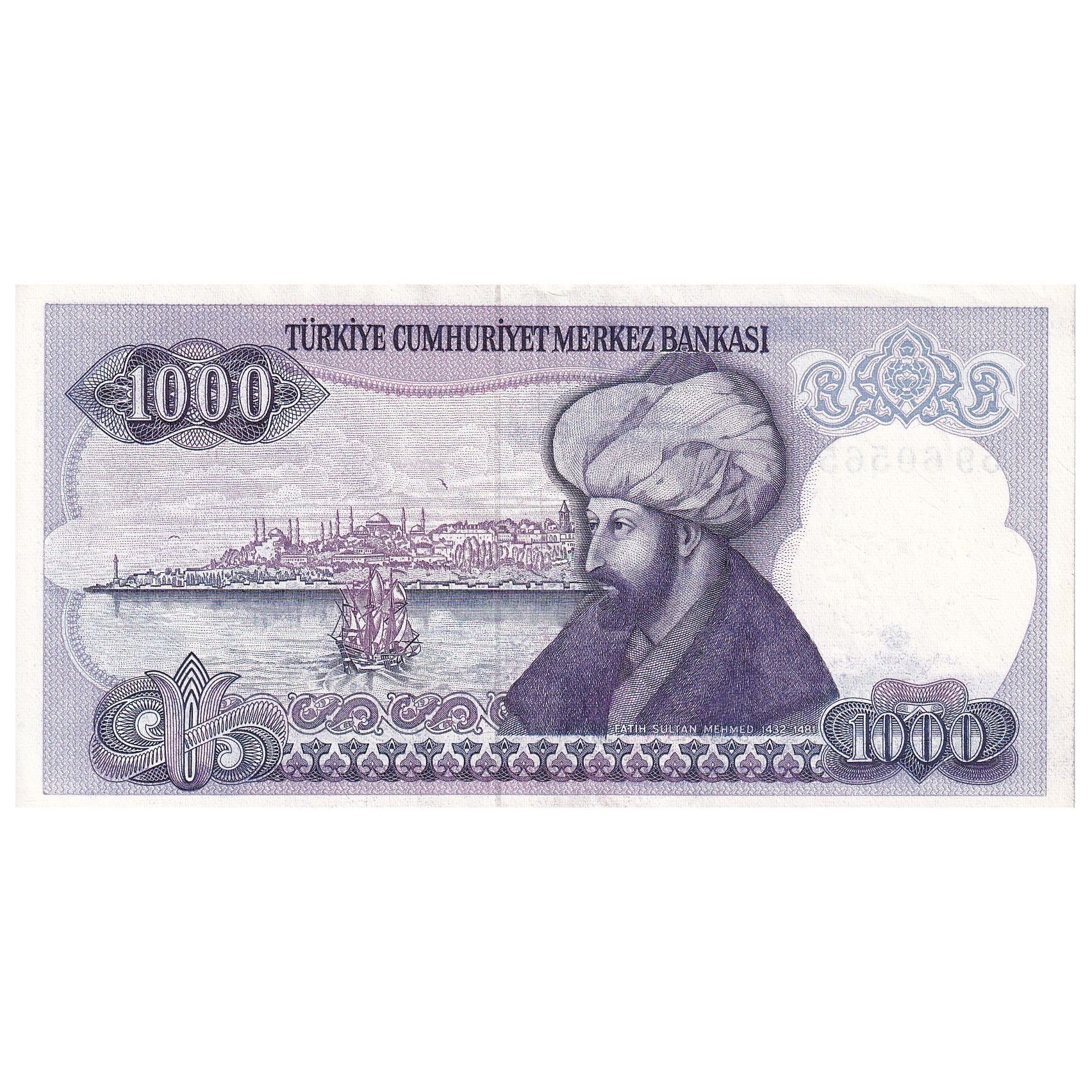 Biljet, Turkije, 1000 Lira, 1970, KM:196, SUP