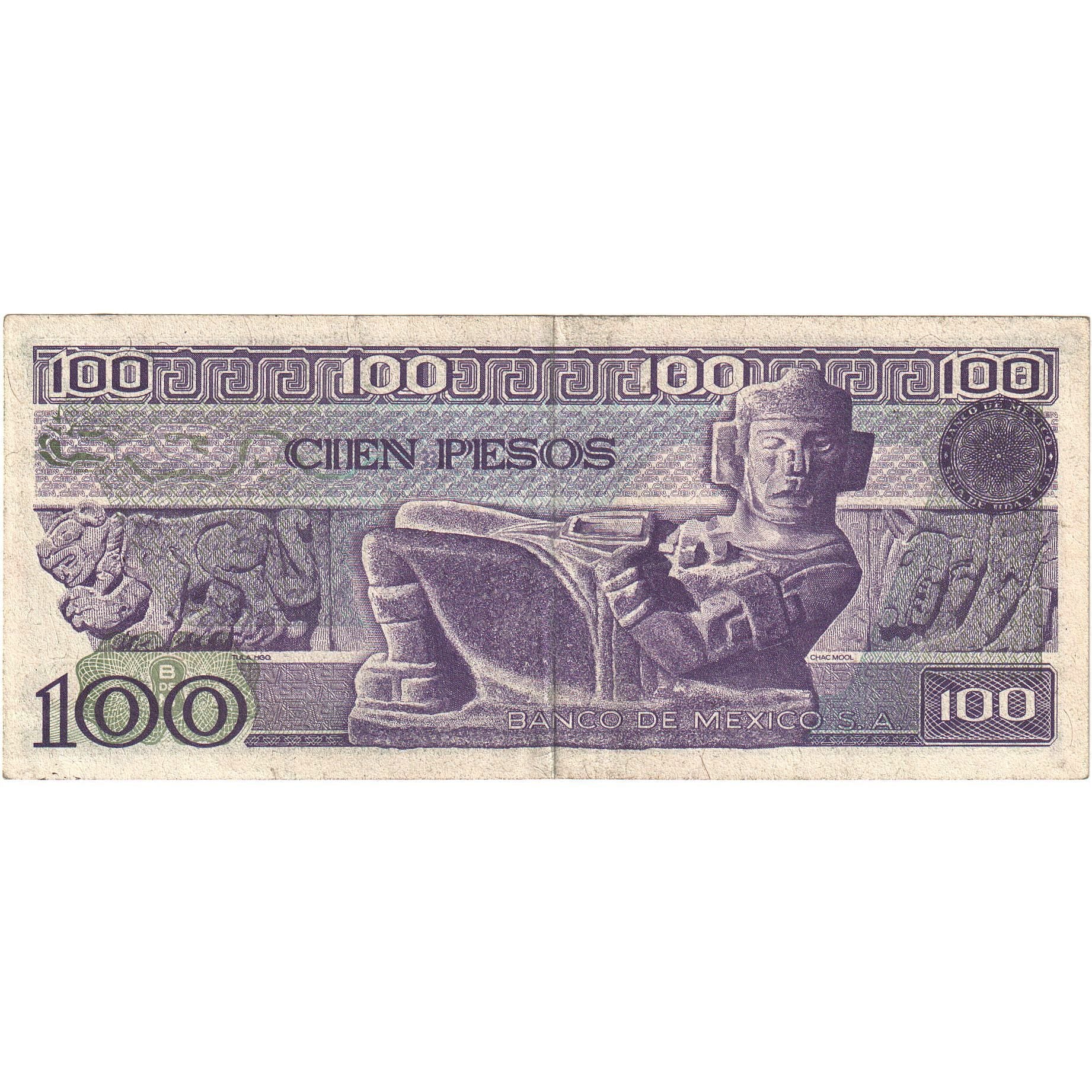 Billete, 100 Pesos, 1982, México, 1982-03-25, KM:74c, MBC