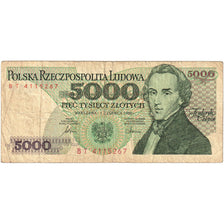 Billet, Pologne, 5000 Zlotych, 1982, 1982-06-01, KM:150a, TB+
