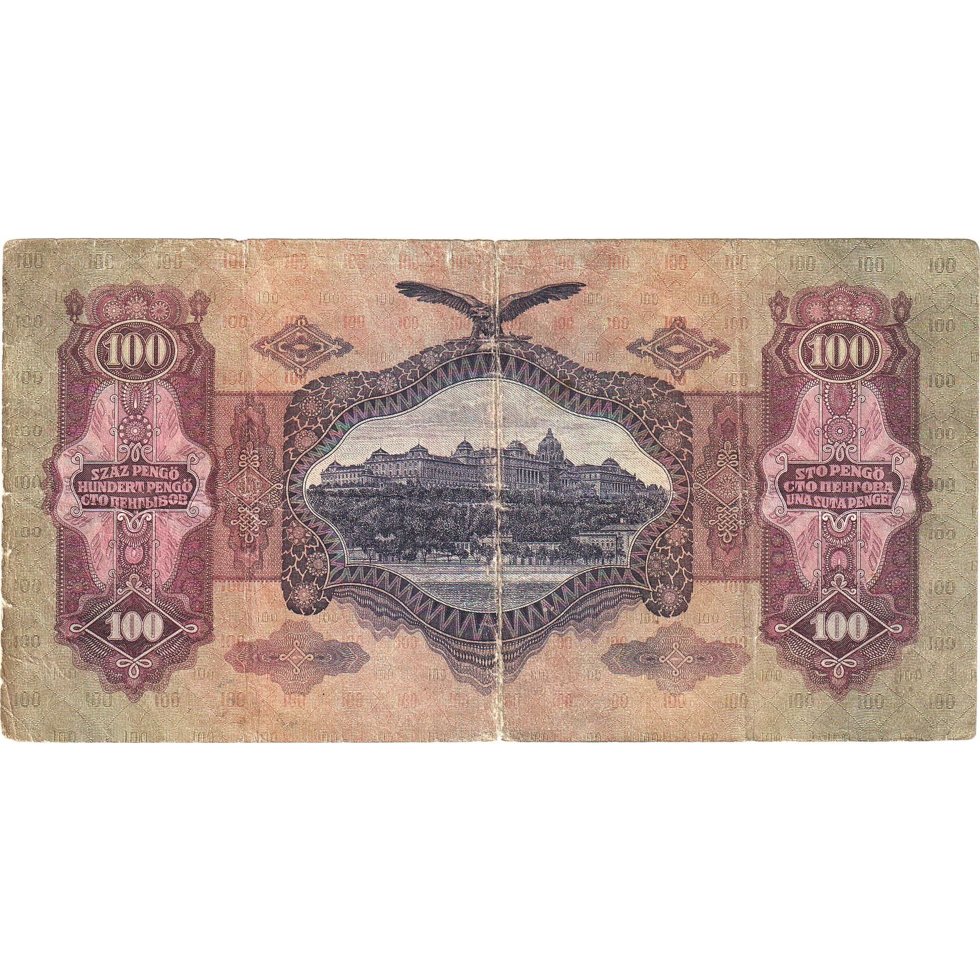 Nota, Hungria, 100 Pengö, 1930, KM:98, F(12-15)